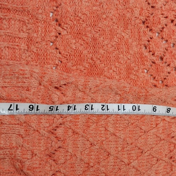 Free People Oversized Sunset Cruise Cardigan Orange Pinched Cheeks Xsmall - Picture 8 of 8
